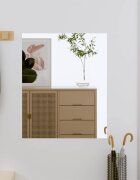 vidaXL Стенно огледало 50x60 см стъкло правоъгълно