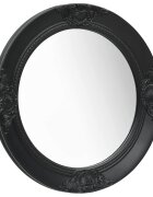 vidaXL Стенно огледало бароков стил 50 см черно