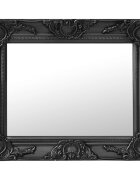 vidaXL Стенно огледало бароков стил 50x40 см черно