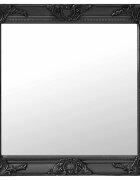 vidaXL Стенно огледало бароков стил 60x60 см черно