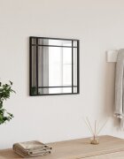 vidaXL Стенно огледало черно 40x40 см квадратно желязо