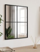 vidaXL Стенно огледало черно 40x50 см правоъгълно желязо