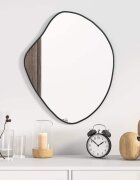 vidaXL Стенно огледало черно 50x40 см