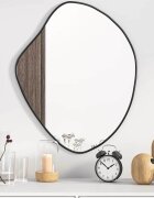 vidaXL Стенно огледало черно 60x50 см