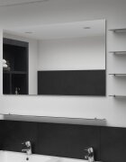 vidaXL Стенно огледало с 5 рафта сребристо 100x60 см