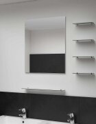 vidaXL Стенно огледало с 5 рафта сребристо 50x60 см
