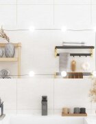 vidaXL Стенно огледало с LED лампи 40x80 см стъкло правоъгълно