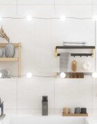 vidaXL Стенно огледало с LED лампи 50x80 см стъкло правоъгълно