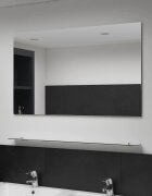 vidaXL Стенно огледало с рафт 100x60 см закалено стъкло