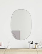 vidaXL Стенно огледало сребро 60x40 см овално