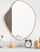 vidaXL Стенно огледало злато 60x50 см