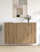 vidaXL Стенно шкафче 2 бр. Дъб 695 x 34 x 90 см Инженерна дървесина