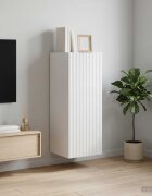 vidaXL Стенно шкафче 33 x 345 x 90 см Инженерна дървесина Бял гланц