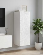 vidaXL Стенно шкафче 33 x 345 x 90 см Инженерна дървесина Бял гланц