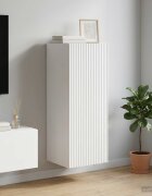 vidaXL Стенно шкафче 33 x 345 x 90 см Инженерна дървесина Бяло