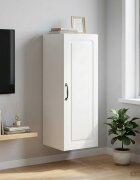 vidaXL Стенно шкафче 33 x 345 x 90 см Инженерна дървесина Бяло