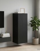 vidaXL Стенно шкафче 33 x 345 x 90 см Инженерна дървесина Черно