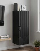vidaXL Стенно шкафче 33 x 345 x 90 см Инженерна дървесина Черно