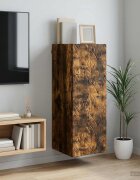 vidaXL Стенно шкафче 33 x 345 x 90 см Инженерна дървесина Опушен дъб