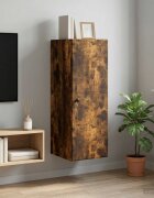 vidaXL Стенно шкафче 33 x 345 x 90 см Инженерна дървесина Опушен дъб
