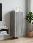 vidaXL Стенно шкафче 33 x 345 x 90 см Инженерна дървесина Сив Сонома