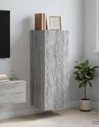 vidaXL Стенно шкафче 33 x 345 x 90 см Инженерна дървесина Сив Сонома