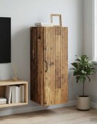 vidaXL Стенно шкафче 33 x 345 x 90 см Инженерна дървесина Старо дърво