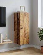 vidaXL Стенно шкафче 33 x 345 x 90 см Инженерна дървесина Старо дърво