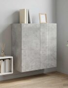 vidaXL Стенно шкафче 59 x 31 x 60 см Инженерна дървесина Бетонно сиво
