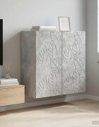 vidaXL Стенно шкафче 59 x 31 x 60 см Инженерна дървесина Бетонно сиво