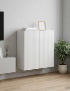 vidaXL Стенно шкафче 59 x 31 x 60 см Инженерна дървесина Бял гланц