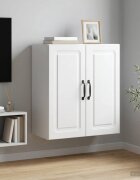 vidaXL Стенно шкафче 59 x 31 x 60 см Инженерна дървесина Бял гланц