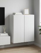 vidaXL Стенно шкафче 59 x 31 x 60 см Инженерна дървесина Бяло