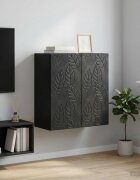 vidaXL Стенно шкафче 59 x 31 x 60 см Инженерна дървесина Черно