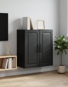 vidaXL Стенно шкафче 59 x 31 x 60 см Инженерна дървесина Черно