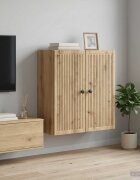 vidaXL Стенно шкафче 59 x 31 x 60 см Инженерна дървесина Дъб артизан