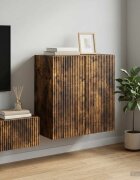 vidaXL Стенно шкафче 59 x 31 x 60 см Инженерна дървесина Опушен дъб