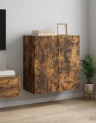 vidaXL Стенно шкафче 59 x 31 x 60 см Инженерна дървесина Опушен дъб