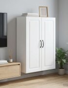 vidaXL Стенно шкафче 66 x 345 x 90 см Инженерна дървесина Бяло