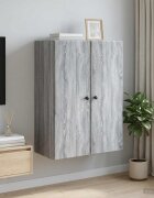 vidaXL Стенно шкафче 66 x 345 x 90 см Инженерна дървесина Сив Сонома