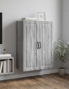 vidaXL Стенно шкафче 66 x 345 x 90 см Инженерна дървесина Сив Сонома