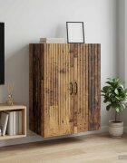 vidaXL Стенно шкафче 66 x 345 x 90 см Инженерна дървесина Старо дърво