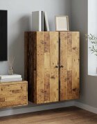 vidaXL Стенно шкафче 66 x 345 x 90 см Инженерна дървесина Старо дърво