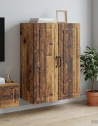 vidaXL Стенно шкафче 66 x 345 x 90 см Инженерна дървесина Старо дърво