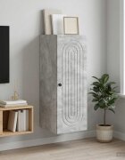 vidaXL Стенно шкафче Бетонно сиво 33 x 345 x 90 см