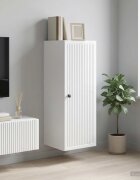 vidaXL Стенно шкафче Бял гланц 33 x 345 x 90 см Инженерна дървесина