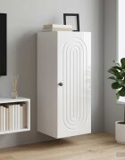 vidaXL Стенно шкафче Бял гланц 33 x 345 x 90 см Инженерна дървесина