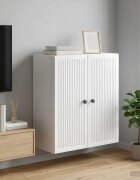 vidaXL Стенно шкафче Бял гланц 59 x 31 x 60 см Инженерна дървесина