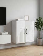 vidaXL Стенно шкафче Бял гланц 59 x 31 x 60 см Инженерна дървесина