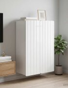 vidaXL Стенно шкафче Бял гланц 66 x 345 x 92 см Инженерна дървесина